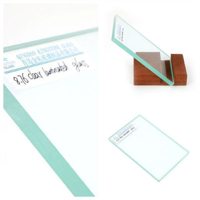 6.38 mm vidro flutuante laminado de segurança transparente de grau A para janela / porta / parede cortina