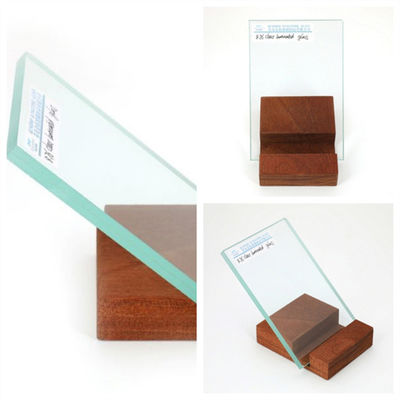 Vidro laminado de segurança flutuante transparente de 4 mm + 4 mm para balaustrada de divisória de porta de janela