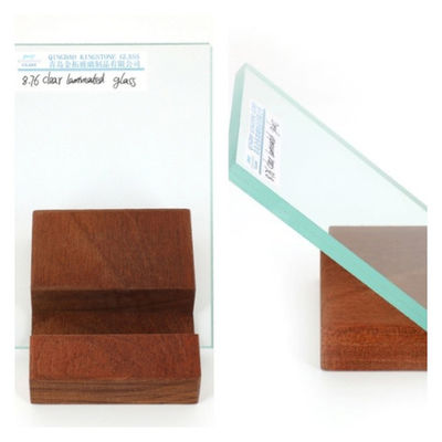4 mm + 4 mm vidro laminado à prova de som transparente de grau A para divisória de porta da janela