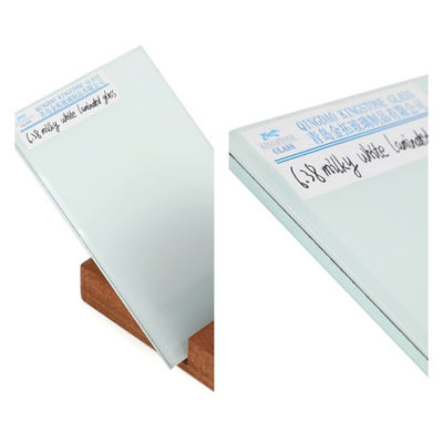 6.38mm vidro laminado branco-leite de grau A personalizado para edifícios / móveis