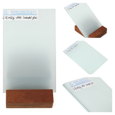 5+5mm Vidro de Segurança Laminado Branco Leite A Grau Para Balustrade Escalão clarabóia