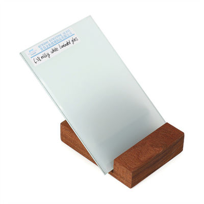 Vidro laminado branco-lácteo à prova de ruído de 4+4 mm de grau A PVB vidro laminado de segurança