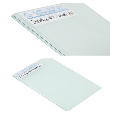 6.38mm - 25.52mm Vidro laminado branco-leite de alta segurança Dimensão e cor personalizadas
