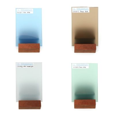 Isolamento acústico Vidro laminado de cor branca Resistente a intempéries Espessura 6,38 mm